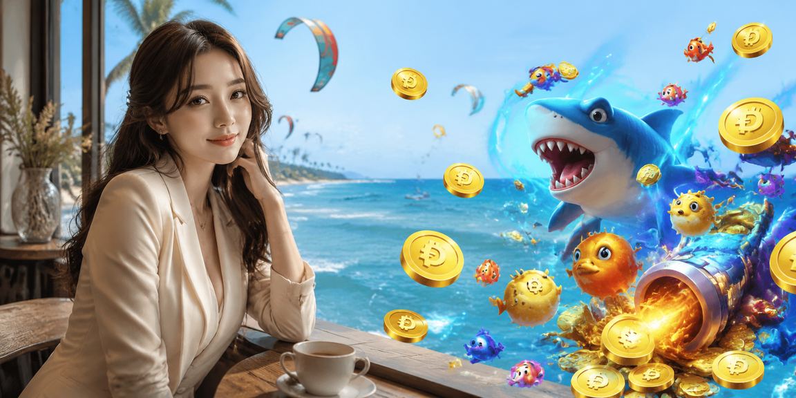 Người dùng tại Mũi Né chơi bắn cá trực tuyến trong quán cà phê ven biển
